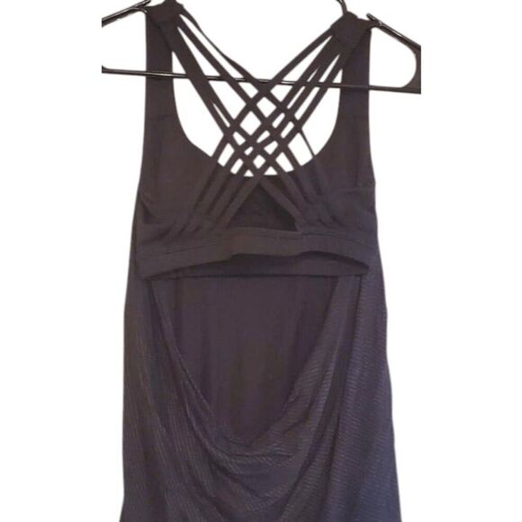 LULULEMON ATHLETICA Wild Tank Heathered Black Size 4 - Picture 4 of 4